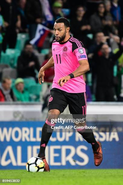 Scotland's Matthew Phillips controls the ball during the FIFA World Cup 2018 qualification football match between Slovenia and Scotland at Stadium...