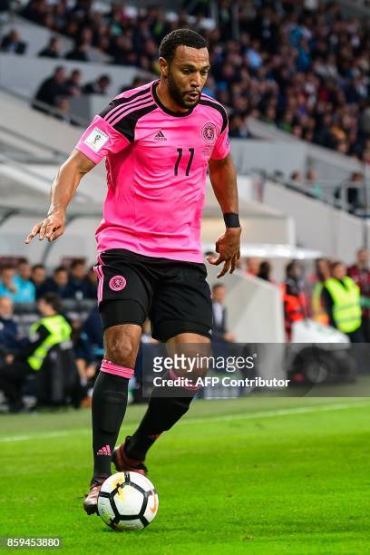 Scotland's Matthew Phillips controls the ball during the FIFA World Cup 2018 qualification football match between Slovenia and Scotland at Stadium...