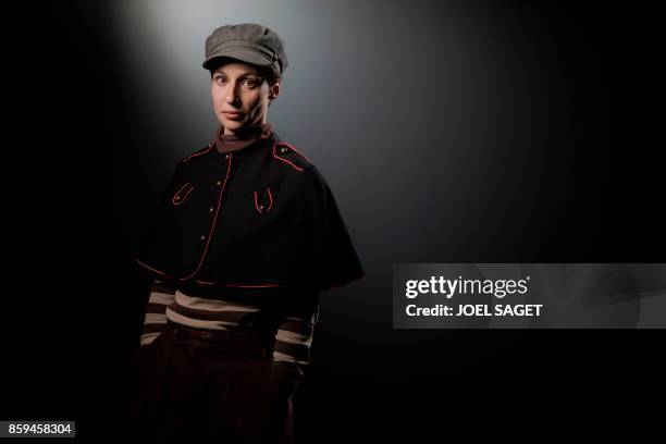 French novelist Alice Zeniter poses during a photo session in Paris on September 28, 2017.