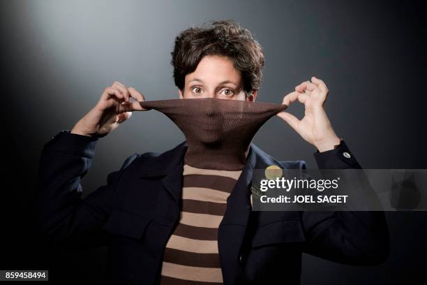 French novelist Alice Zeniter poses during a photo session in Paris on September 28, 2017.