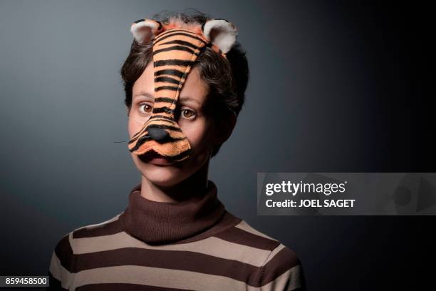 French novelist Alice Zeniter poses during a photo session in Paris on September 28, 2017.