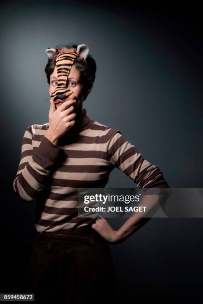 French novelist Alice Zeniter poses during a photo session in Paris on September 28, 2017.