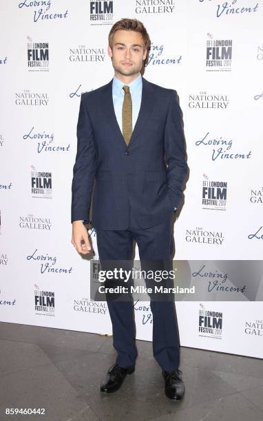 Douglas Booth attends the UK Premiere of "Loving Vincent" during the 61st BFI London Film Festival on October 9, 2017 in London, England.