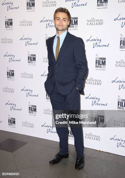 Douglas Booth attends the UK Premiere of "Loving Vincent" during the 61st BFI London Film Festival on October 9, 2017 in London, England.