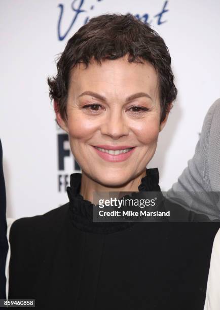 Helen McCrory attends the UK Premiere of "Loving Vincent" during the 61st BFI London Film Festival on October 9, 2017 in London, England.