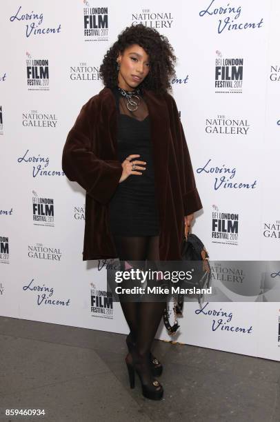 Lianne La Havas attends the UK Premiere of "Loving Vincent" during the 61st BFI London Film Festival on October 9, 2017 in London, England.