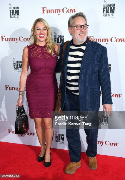 Nancy Sorrell and Jim Moir attend the World Premiere of "Funny Cow" during the 61st BFI London Film Festival at the Vue West End on October 9, 2017...