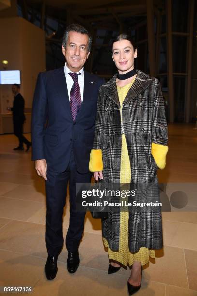 Cyril Karaoglan and Aurelie Dupont attend "Etre Moderne : Le MoMA A Paris" Exhibition at Fondation Louis Vuitton on October 9, 2017 in Paris, France.