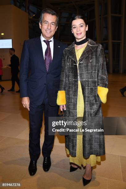 Cyril Karaoglan and Aurelie Dupont attend "Etre Moderne : Le MoMA A Paris" Exhibition at Fondation Louis Vuitton on October 9, 2017 in Paris, France.