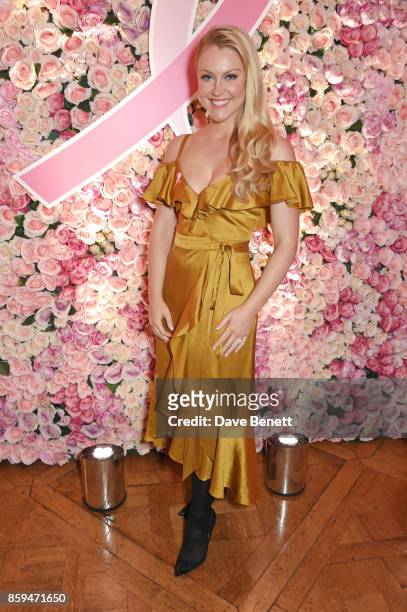 Camilla Kerslake attends the 25th Anniversary of the Estee Lauder Companies UK's Breast Cancer Campaign at the US Ambassadors Residence, Winfield...