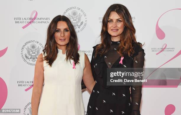 Sam Chapman and Nicola Haste of Pixiwoo attend the 25th Anniversary of the Estee Lauder Companies UK's Breast Cancer Campaign at the US Ambassadors...