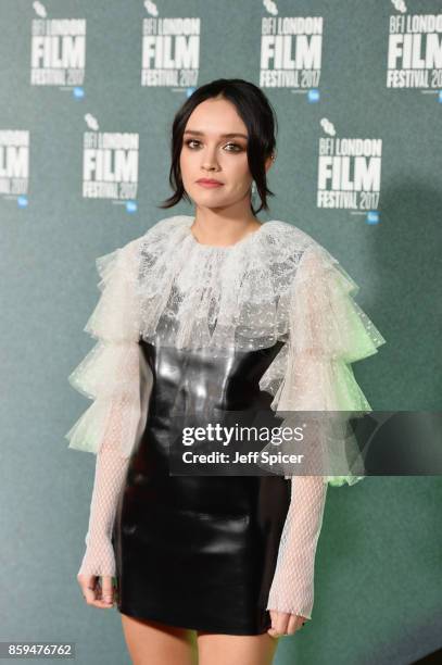 Actress Olivia Cooke attends the International Premiere of "Thoroughbreds" during the 61st BFI London Film Festival on October 9, 2017 in London,...