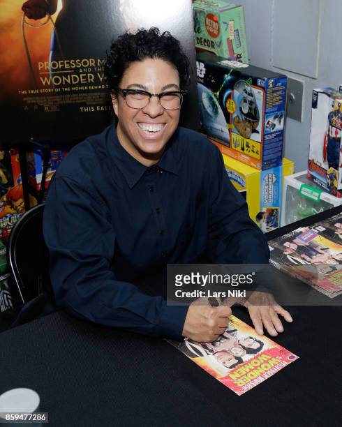 Director Angela Robinson attends the Professor Marston and the Wonder Women meet and greet at New York's Forbidden Planet on October 9, 2017 in New...