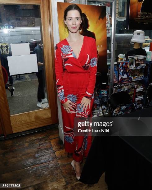 Actress Rebecca Hall attends the Professor Marston and the Wonder Women meet and greet at New York's Forbidden Planet on October 9, 2017 in New York...