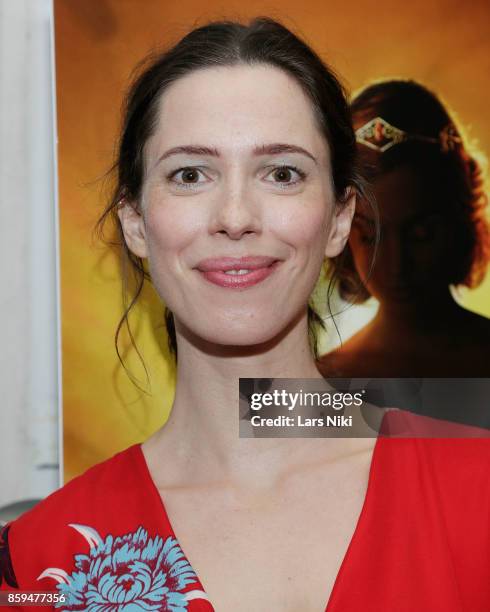 Actress Rebecca Hall attends the Professor Marston and the Wonder Women meet and greet at New York's Forbidden Planet on October 9, 2017 in New York...