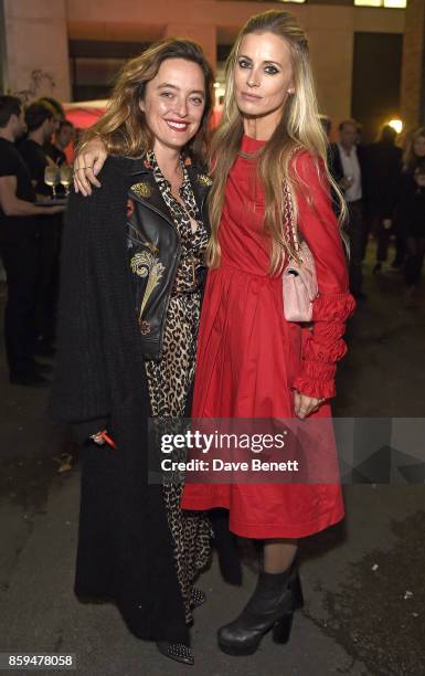 Alice Temperley and Laura Bailey attend the Conde Nast Traveller 20th anniversary party at Vogue House on October 9, 2017 in London, England.