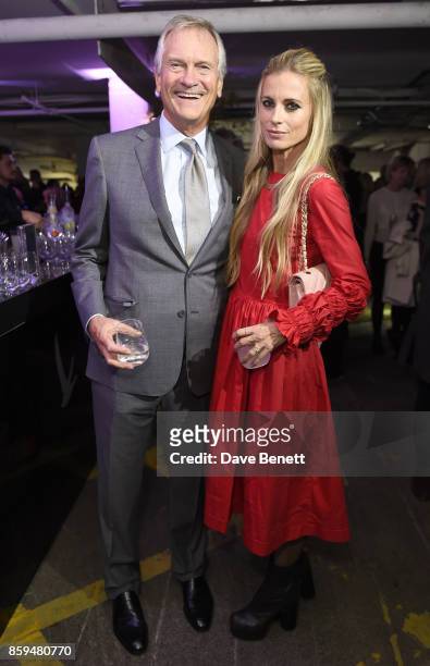 Charles Delevingne and Laura Bailey attend the Conde Nast Traveller 20th anniversary party at Vogue House on October 9, 2017 in London, England.