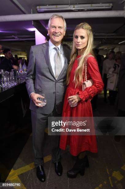 Charles Delevingne and Laura Bailey attend the Conde Nast Traveller 20th anniversary party at Vogue House on October 9, 2017 in London, England.