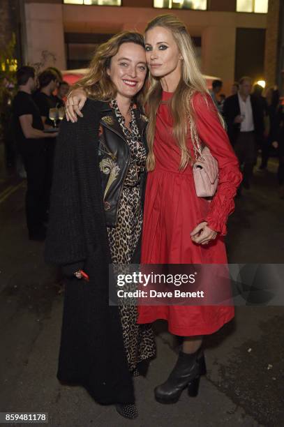 Alice Temperley and Laura Bailey attend the Conde Nast Traveller 20th anniversary party at Vogue House on October 9, 2017 in London, England.