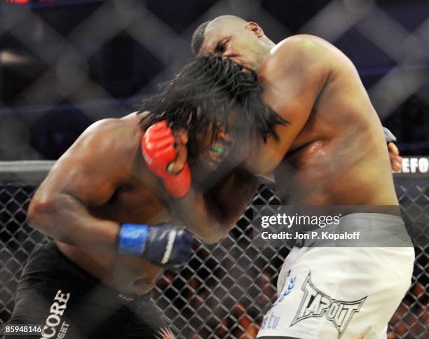 Abongo Humphrey battles Brett Roger at Strikeforce: Shamrock vs. Diaz at HP Pavilion on April 11, 2009 in San Jose, California.