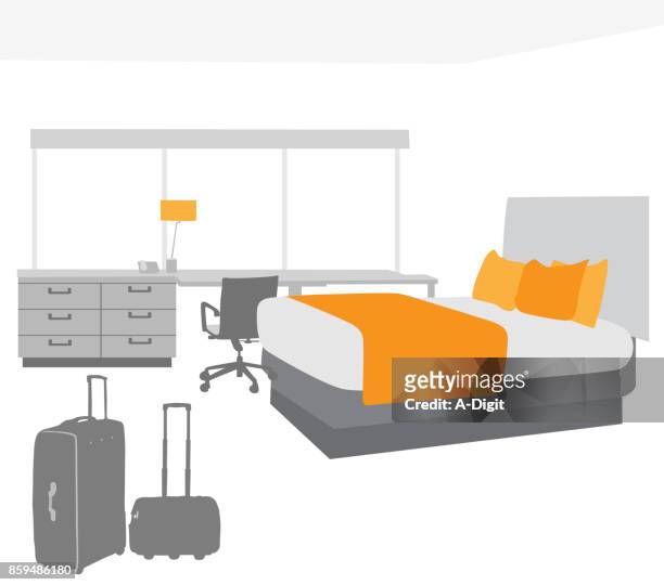 高級ホテルのスイート - ベッド　無人点のイラスト素材／クリップアート素材／マンガ素材／アイコン素材