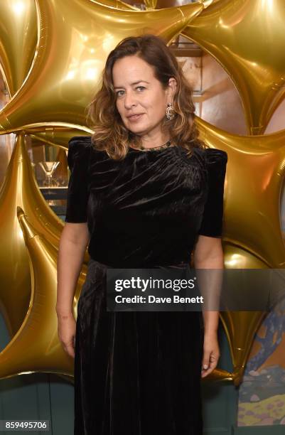 Jade Jagger attends the Conde Nast Traveller 20th anniversary after party at Annabel's on October 9, 2017 in London, England.