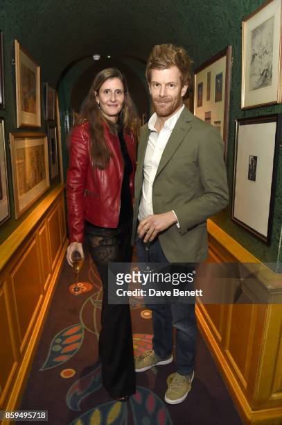 Tom Aitken and guest attend the Conde Nast Traveller 20th anniversary after party at Annabel's on October 9, 2017 in London, England.