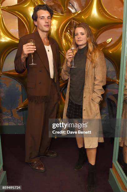 Max Cocking and guest attend the Conde Nast Traveller 20th anniversary after party at Annabel's on October 9, 2017 in London, England.