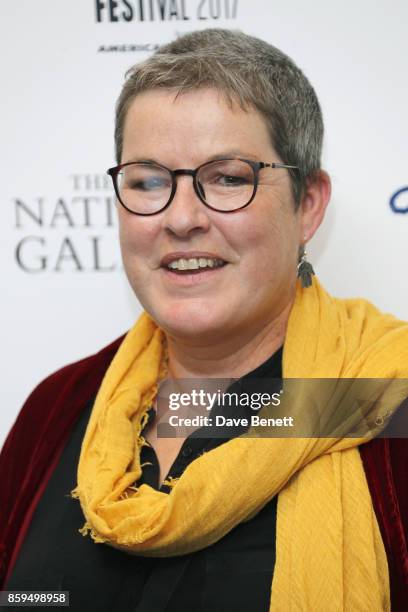 Sarah Wimperis attends the UK Premiere of "Loving Vincent" during the 61st BFI London Film Festival on October 9, 2017 in London, England.