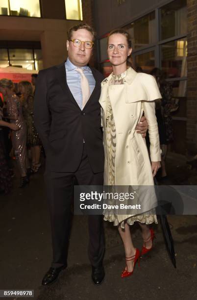 Edward Grant and Chloe Delevingne attend the Conde Nast Traveller 20th anniversary party at Vogue House on October 9, 2017 in London, England.