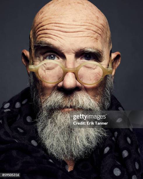 American panda and artist Chuck Close poses for a portrait at the 55th New York Film Festival on October 5, 2017.