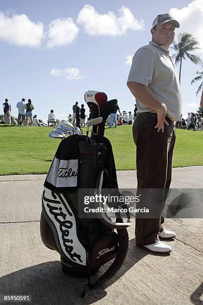 Jarrod Lyle is seen off the greens during the third round of the Sony Open in Hawaii held at Waialae Country Club in Honolulu, Hawaii, on January 13,...