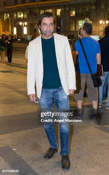 Actor Jordi Molla arrives at the 'Hollywood- Madrid' Cocktail at Casino de Madrid on October 9, 2017 in Madrid, Spain.