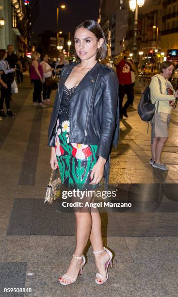 Actress Veronica Echegui arrives at the 'Hollywood- Madrid' Cocktail at Casino de Madrid on October 9, 2017 in Madrid, Spain.