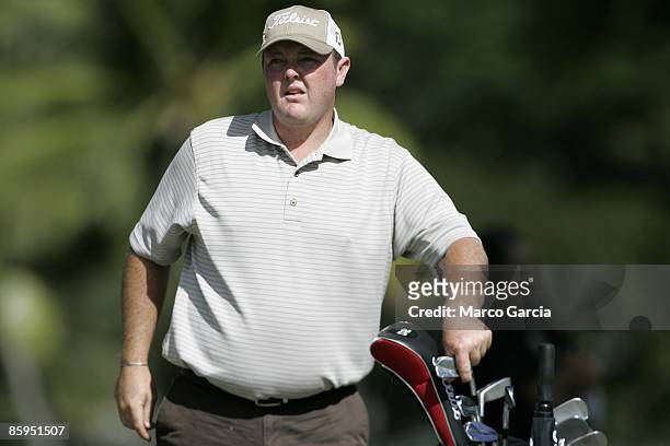 Jarrod Lyle during the third round of the Sony Open in Hawaii held at Waialae Country Club in Honolulu, Hawaii, on January 13, 2007.