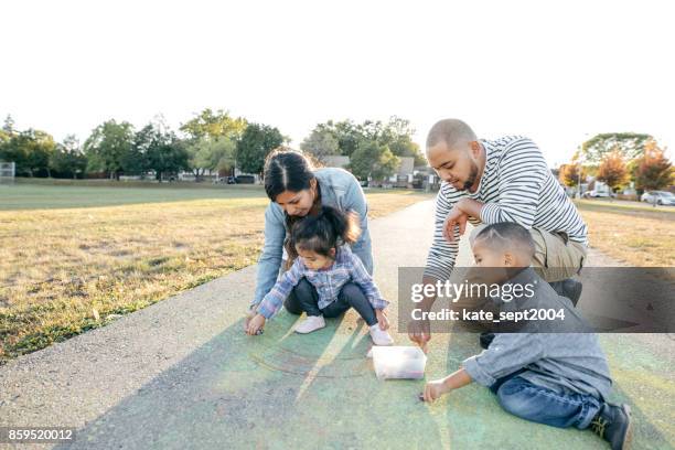 happy family - family chalk drawing stock pictures, royalty-free photos & images