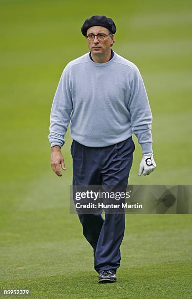 Andy Garcia during the first round of the AT&T Pebble Beach National Pro-Am on the Poppy Hills Golf Course in Pebble Beach, California, on February...