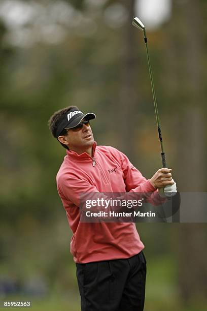 Billy Andrade during the first round of the AT&T Pebble Beach National Pro-Am on the Poppy Hills Golf Course in Pebble Beach, California, on February...