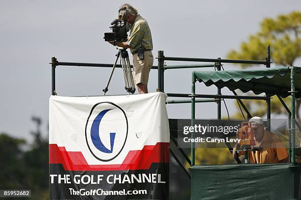 The Golf Channel cameraman during the first round of the Allianz Championship held at The Old Course at Broken Sound Club in Boca Raton, Florida, on...
