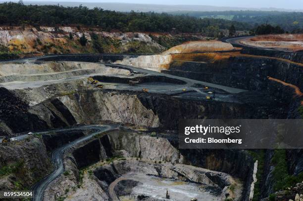 Lithium ore is mined in an open pit mine at a Talison Lithium Ltd. Site, a joint venture between Tianqi Lithium Corp. And Albemarle Corp., in...