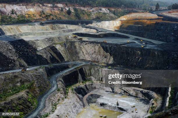 Lithium ore is mined in an open pit mine at a Talison Lithium Ltd. Site, a joint venture between Tianqi Lithium Corp. And Albemarle Corp., in...