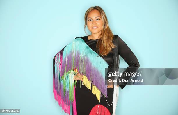 Jessica Mauboy posesat the 31st Annual ARIA Nominations Event at Art Gallery Of NSW on October 10, 2017 in Sydney, Australia.