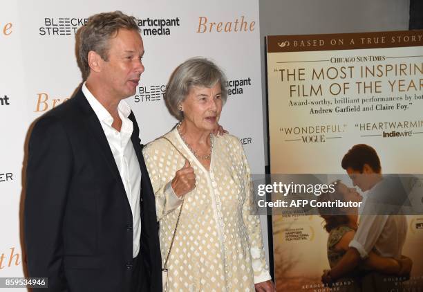 Jonathan Cavendish and Diana Cavendish attend the New York special screening 'Breathe' at AMC Loews Lincoln Square 13 theater on October 9, 2017 in...