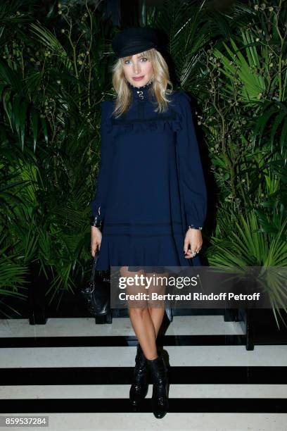 Actress Pauline Lefevre attends the "Diner des Amis de Care" at Hotel Peninsula Paris on October 9, 2017 in Paris, France.