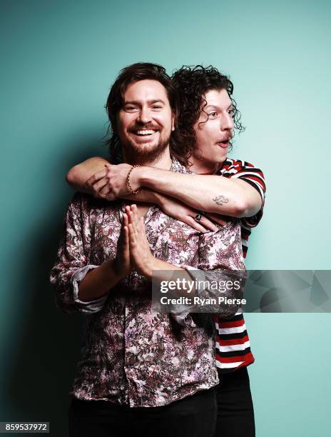Reuben Styles and Adam Hyde of Peking Duk pose at the 31st Annual ARIA Nominations Event at Art Gallery Of NSW on October 10, 2017 in Sydney,...
