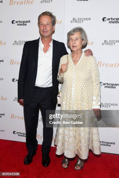 Producers Jonathan Cavendish and Diana Cavendish attend the "Breathe" New York Special Screening at AMC Loews Lincoln Square 13 theater on October 9,...