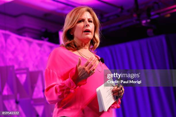 Co-Chair, Most Powerful Women International Nina Easton speaks onstage at the Fortune Most Powerful Women Summit on October 9, 2017 in Washington, DC.