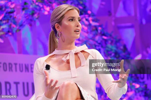 Advisor to the president Ivanka Trump speaks onstage at the Fortune Most Powerful Women Summit - Day 1 on October 9, 2017 in Washington, DC.