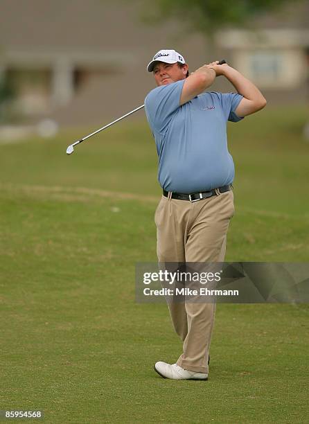 Jarrod Lyle during the fourth round of the Chitimacha Louisiana Open at Le Triomphe Country Club in Broussard, Louisiana on March 25, 2007.