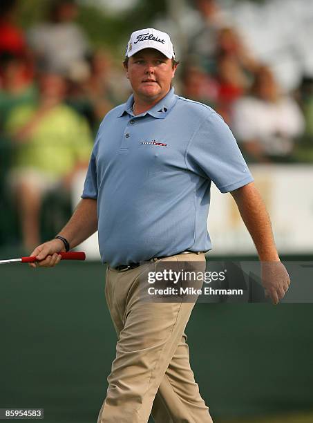 Jarrod Lyle during the fourth round of the Chitimacha Louisiana Open at Le Triomphe Country Club in Broussard, Louisiana on March 25, 2007.